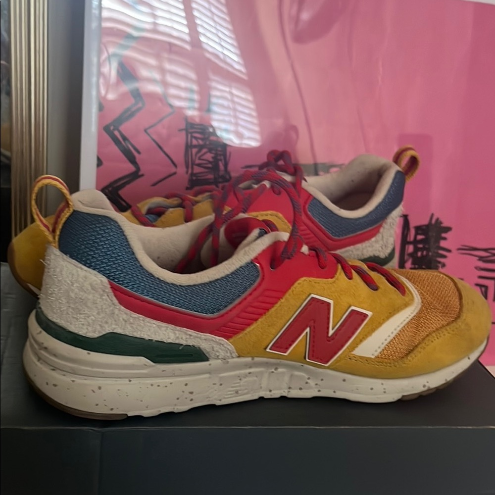 New Balance Kids' Red and Yellow Sneakers